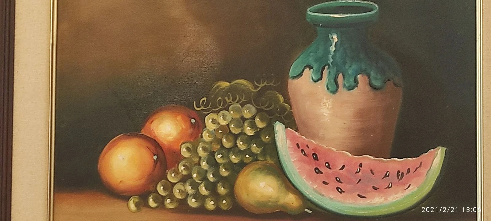 Gesigneerd stilleven fruitschilderij op doek oleo sobre lienzo – photo 4
